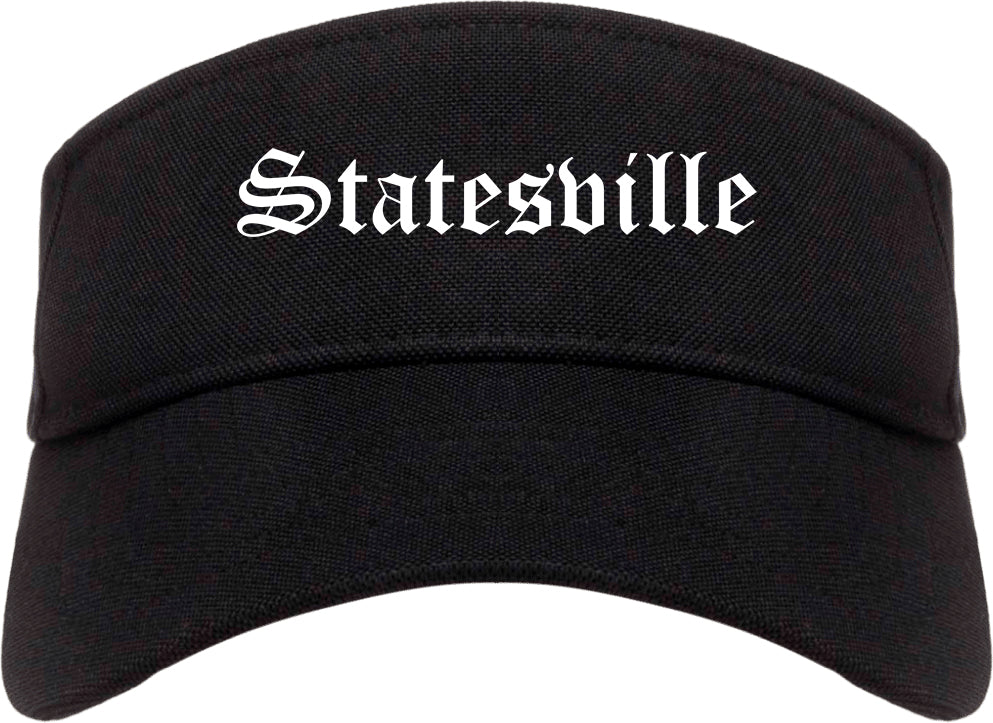 Statesville North Carolina NC Old English Mens Visor Cap Hat Black