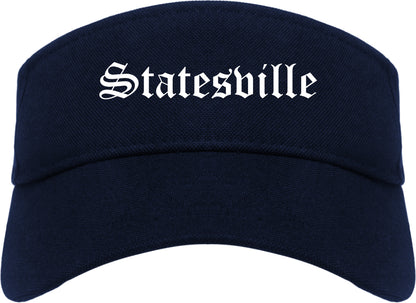 Statesville North Carolina NC Old English Mens Visor Cap Hat Navy Blue