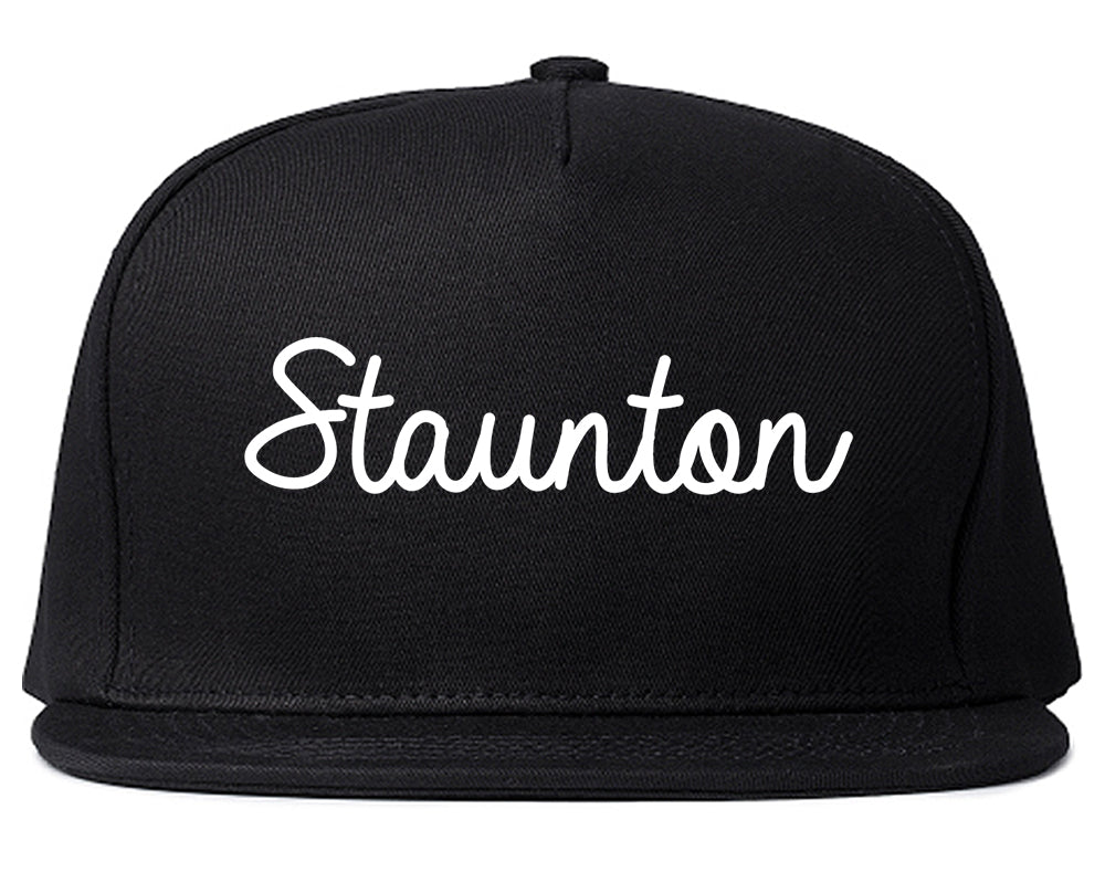 Staunton Illinois IL Script Mens Snapback Hat Black