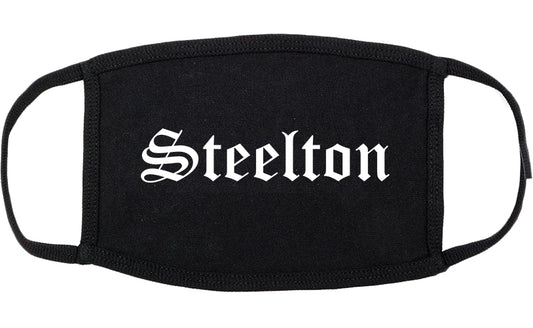 Steelton Pennsylvania PA Old English Cotton Face Mask Black