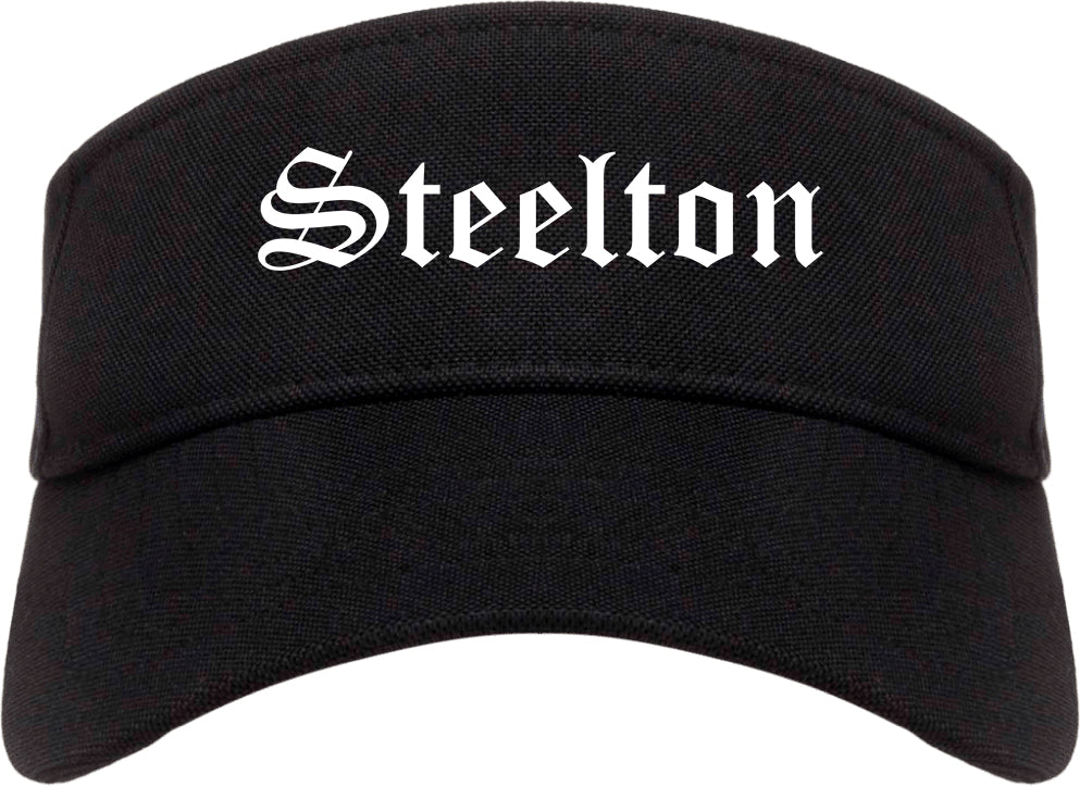 Steelton Pennsylvania PA Old English Mens Visor Cap Hat Black