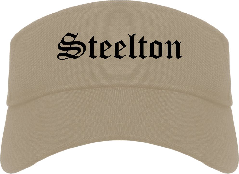 Steelton Pennsylvania PA Old English Mens Visor Cap Hat Khaki