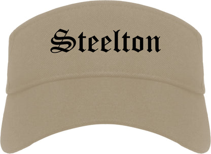 Steelton Pennsylvania PA Old English Mens Visor Cap Hat Khaki