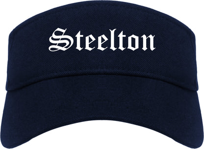 Steelton Pennsylvania PA Old English Mens Visor Cap Hat Navy Blue