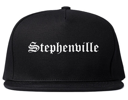 Stephenville Texas TX Old English Mens Snapback Hat Black
