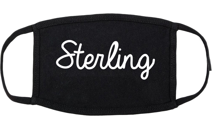 Sterling Colorado CO Script Cotton Face Mask Black