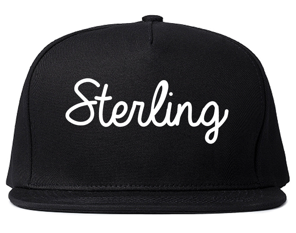 Sterling Colorado CO Script Mens Snapback Hat Black