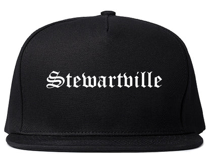 Stewartville Minnesota MN Old English Mens Snapback Hat Black