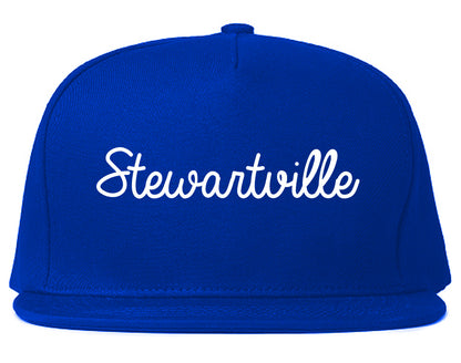 Stewartville Minnesota MN Script Mens Snapback Hat Royal Blue