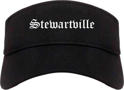 Stewartville Minnesota MN Old English Mens Visor Cap Hat Black