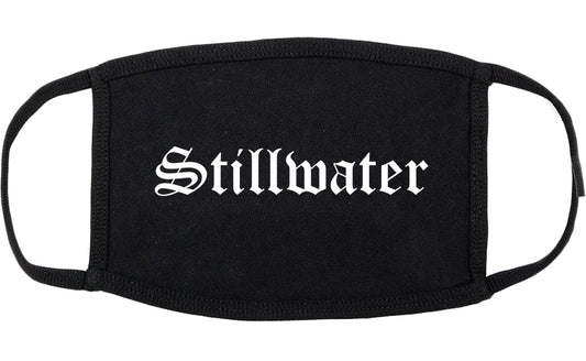 Stillwater Minnesota MN Old English Cotton Face Mask Black