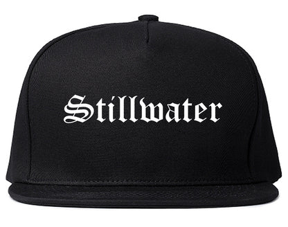 Stillwater Minnesota MN Old English Mens Snapback Hat Black