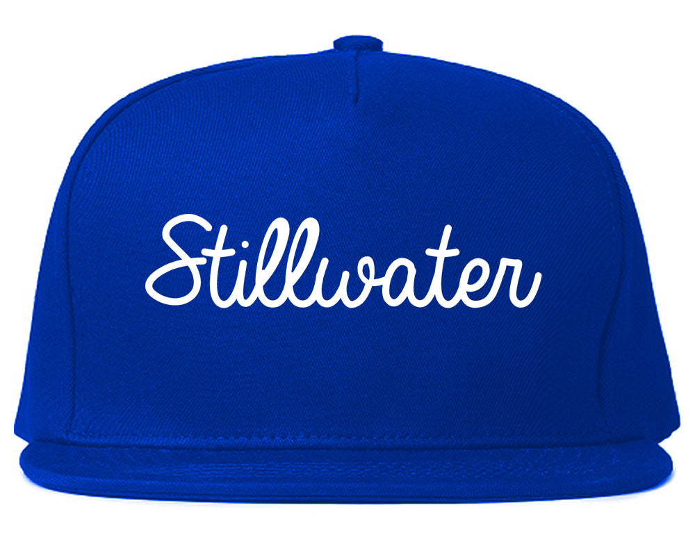 Stillwater Minnesota MN Script Mens Snapback Hat Royal Blue