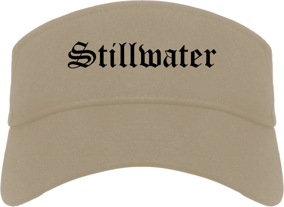 Stillwater Minnesota MN Old English Mens Visor Cap Hat Khaki