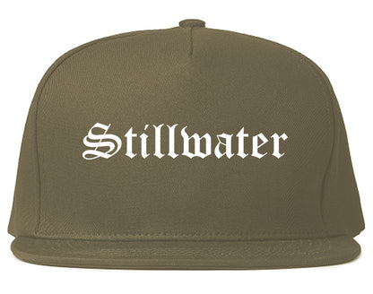 Stillwater Oklahoma OK Old English Mens Snapback Hat Grey