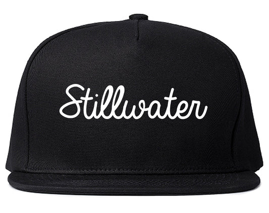 Stillwater Oklahoma OK Script Mens Snapback Hat Black