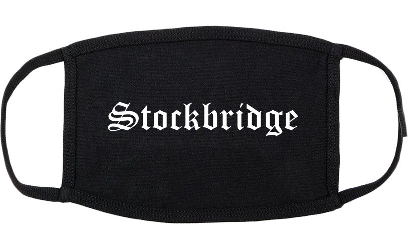 Stockbridge Georgia GA Old English Cotton Face Mask Black