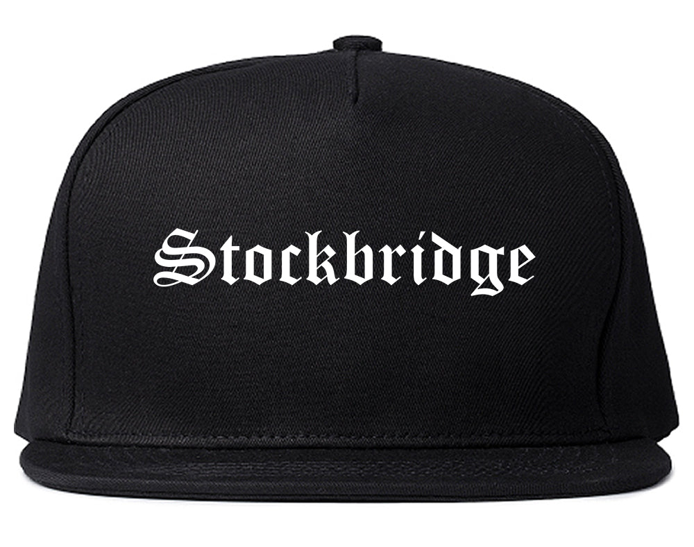Stockbridge Georgia GA Old English Mens Snapback Hat Black