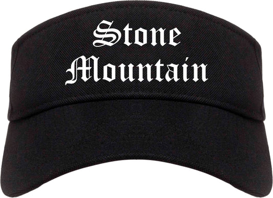 Stone Mountain Georgia GA Old English Mens Visor Cap Hat Black