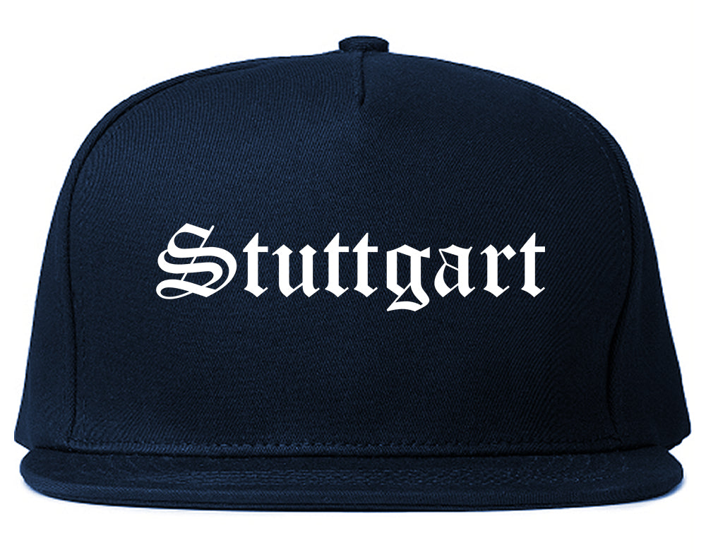 Stuttgart Arkansas AR Old English Mens Snapback Hat Navy Blue