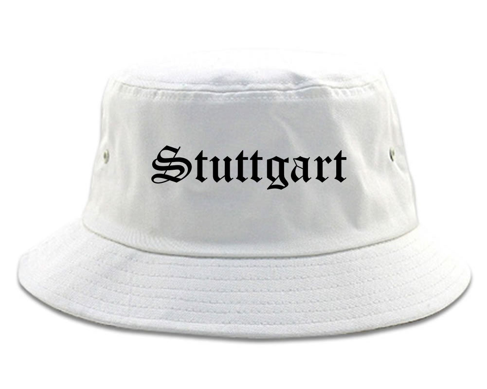 Stuttgart Arkansas AR Old English Mens Bucket Hat White
