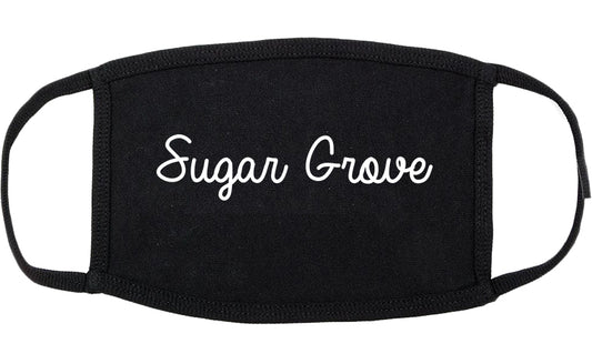 Sugar Grove Illinois IL Script Cotton Face Mask Black