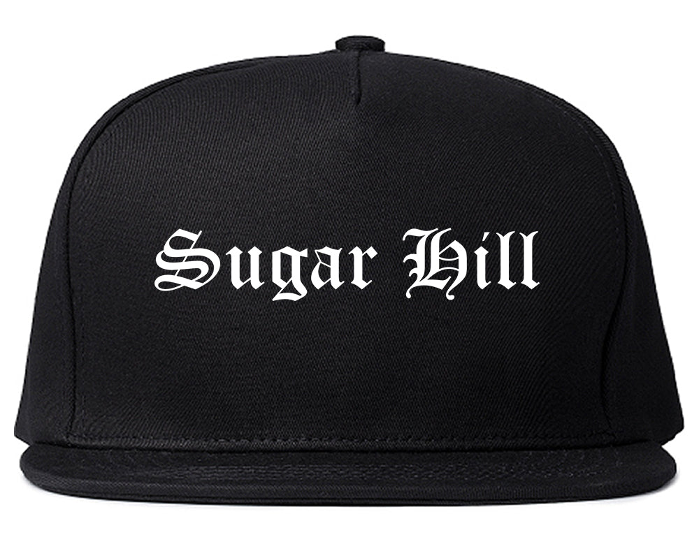 Sugar Hill Georgia GA Old English Mens Snapback Hat Black