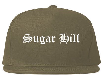 Sugar Hill Georgia GA Old English Mens Snapback Hat Grey