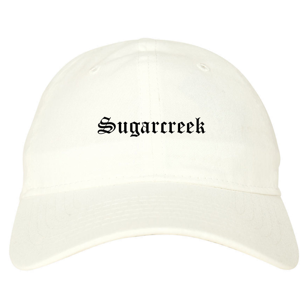Sugarcreek Pennsylvania PA Old English Mens Dad Hat Baseball Cap White