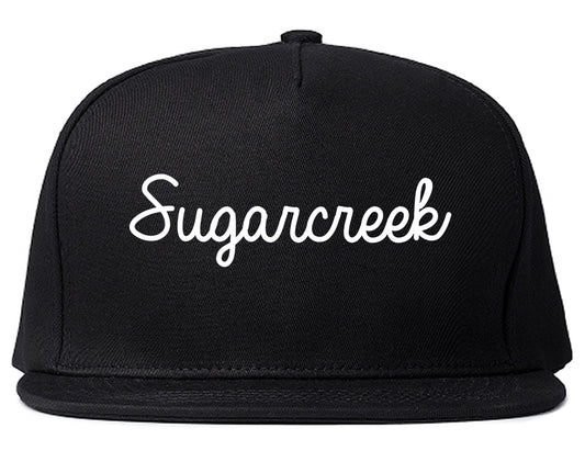 Sugarcreek Pennsylvania PA Script Mens Snapback Hat Black