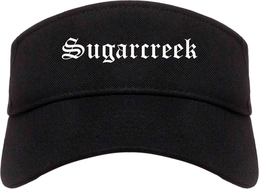 Sugarcreek Pennsylvania PA Old English Mens Visor Cap Hat Black