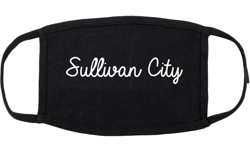 Sullivan City Texas TX Script Cotton Face Mask Black