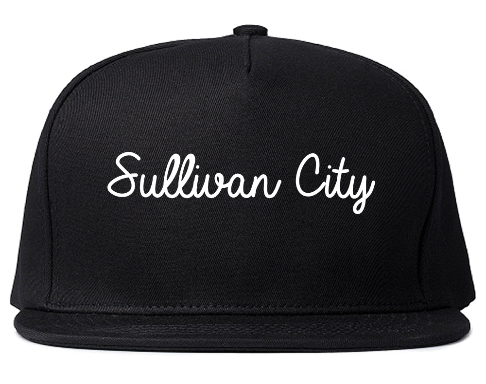 Sullivan City Texas TX Script Mens Snapback Hat Black