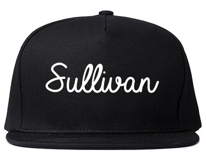 Sullivan Illinois IL Script Mens Snapback Hat Black