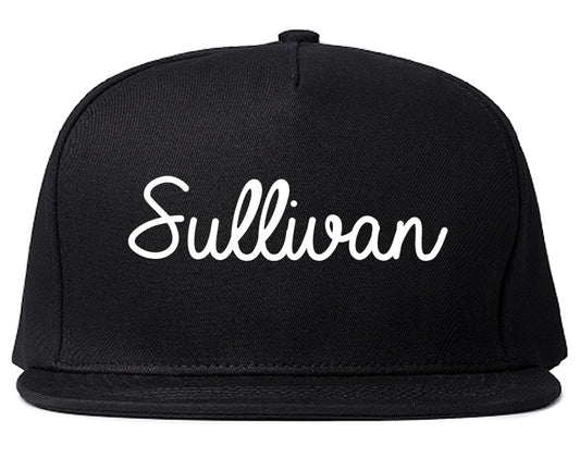 Sullivan Illinois IL Script Mens Snapback Hat Black