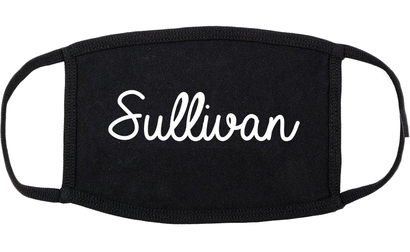 Sullivan Indiana IN Script Cotton Face Mask Black