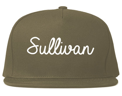 Sullivan Missouri MO Script Mens Snapback Hat Grey