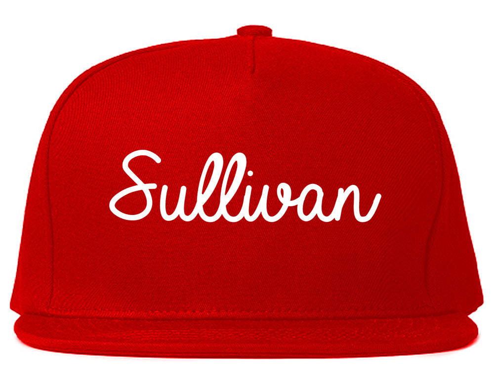 Sullivan Missouri MO Script Mens Snapback Hat Red