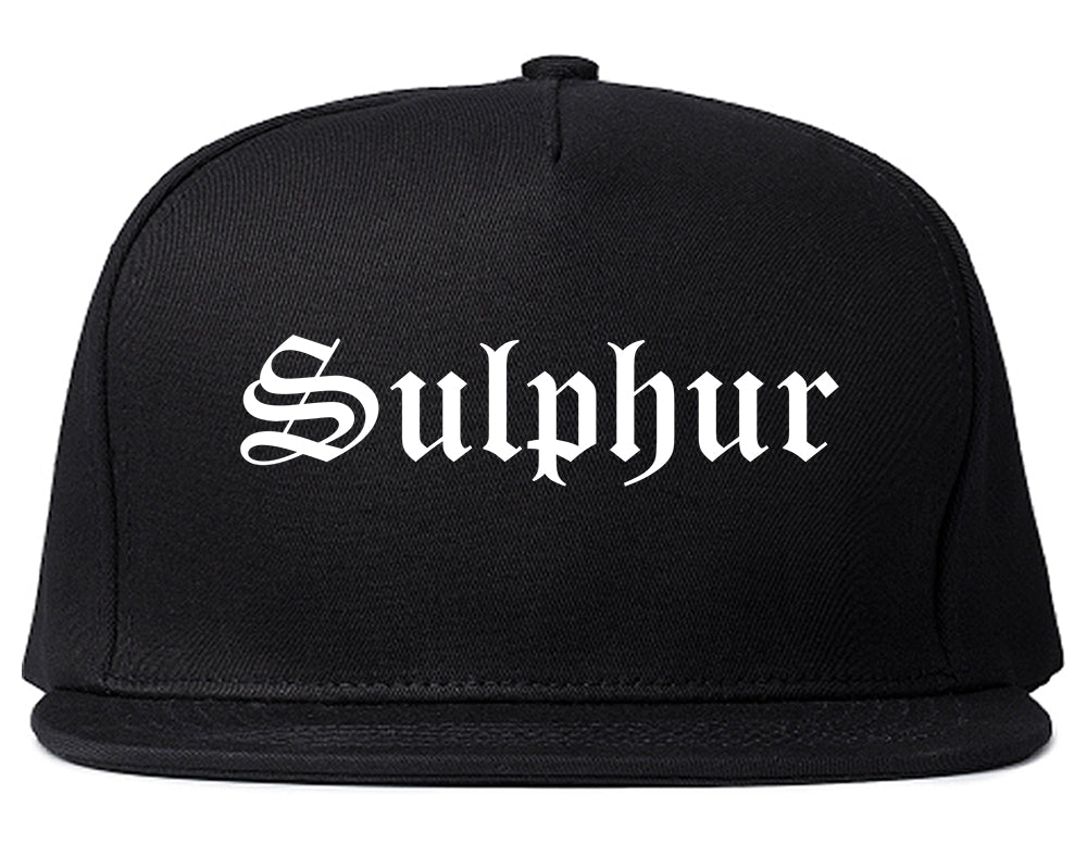 Sulphur Oklahoma OK Old English Mens Snapback Hat Black