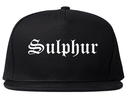 Sulphur Oklahoma OK Old English Mens Snapback Hat Black