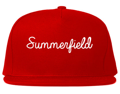 Summerfield North Carolina NC Script Mens Snapback Hat Red