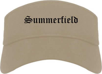 Summerfield North Carolina NC Old English Mens Visor Cap Hat Khaki