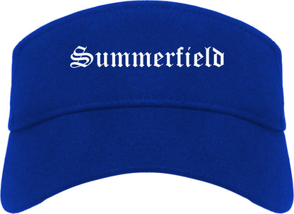 Summerfield North Carolina NC Old English Mens Visor Cap Hat Royal Blue