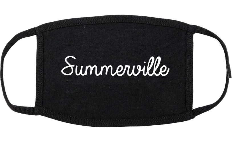 Summerville Georgia GA Script Cotton Face Mask Black