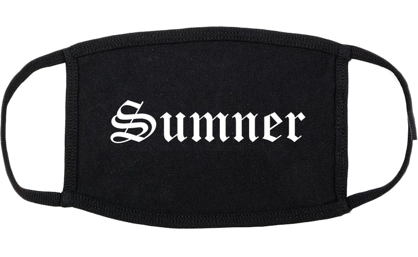 Sumner Washington WA Old English Cotton Face Mask Black