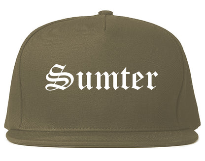 Sumter South Carolina SC Old English Mens Snapback Hat Grey