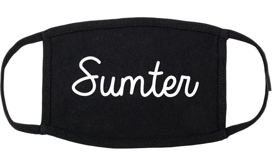 Sumter South Carolina SC Script Cotton Face Mask Black