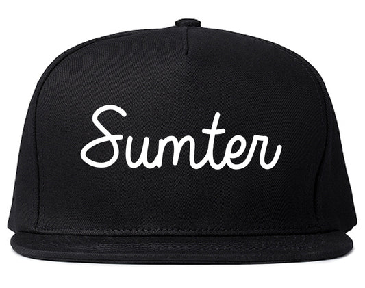 Sumter South Carolina SC Script Mens Snapback Hat Black