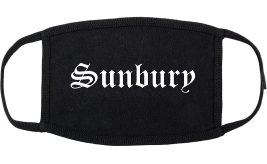 Sunbury Pennsylvania PA Old English Cotton Face Mask Black