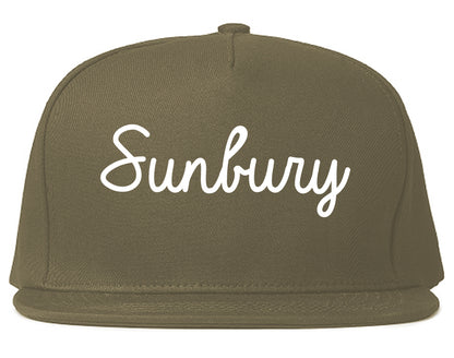 Sunbury Pennsylvania PA Script Mens Snapback Hat Grey